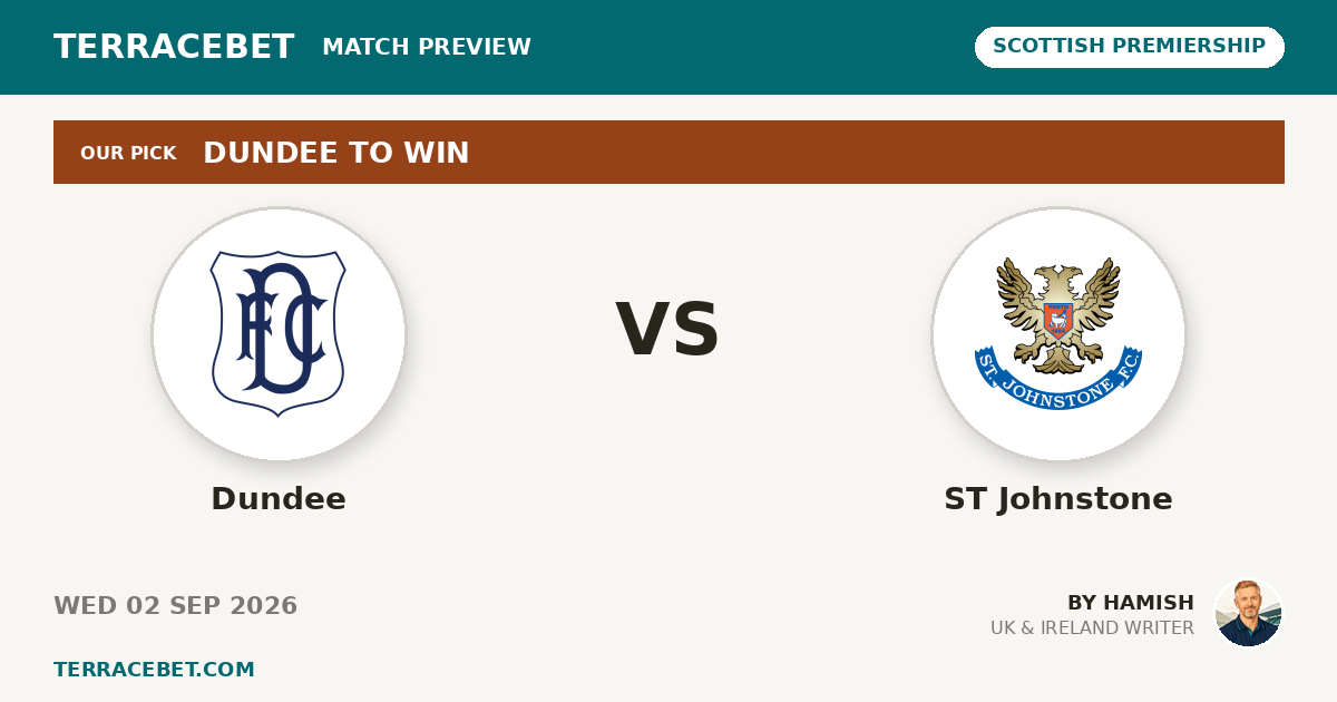 Dundee vs ST Johnstone preview by Hamish for TerraceBet