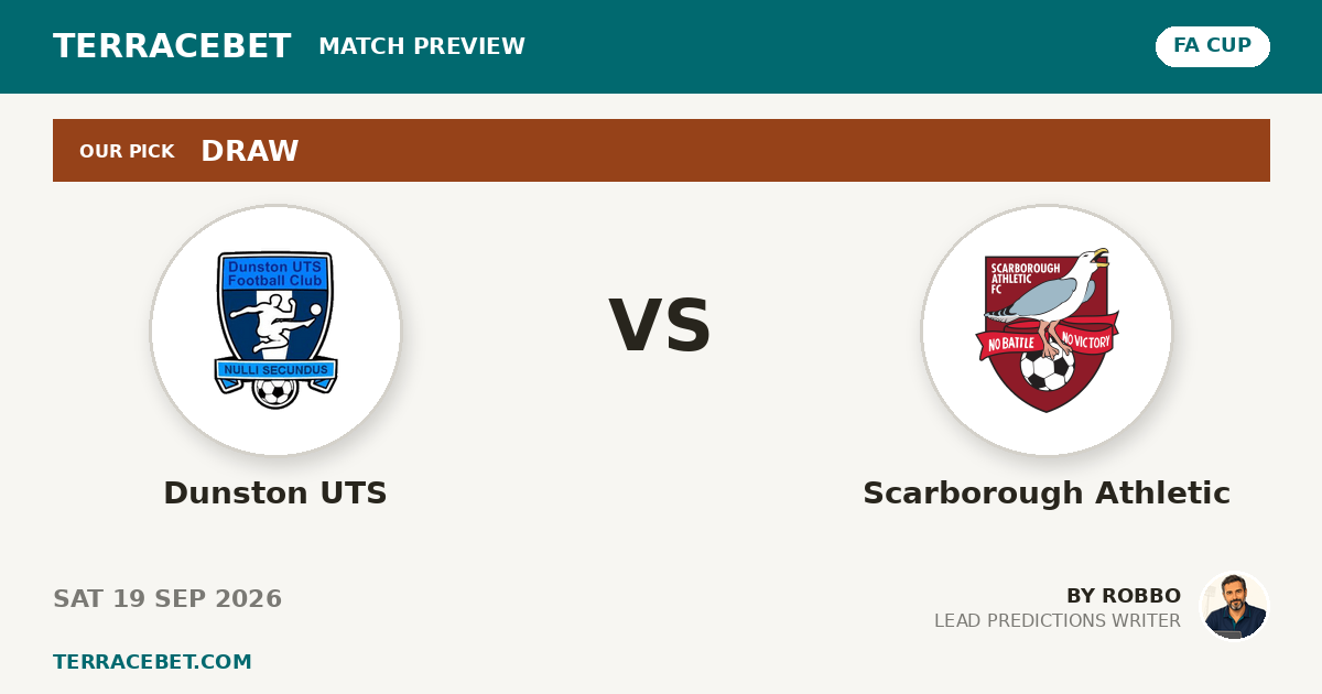 Dunston UTS vs Scarborough Athletic preview by Robbo for TerraceBet