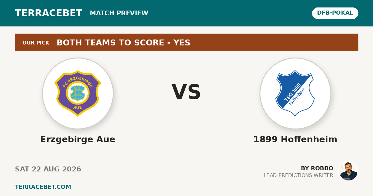 Erzgebirge Aue vs 1899 Hoffenheim preview by Robbo for TerraceBet