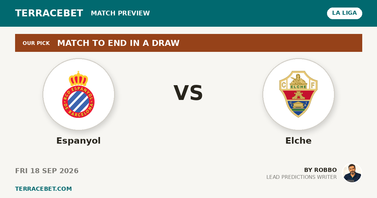 Espanyol vs Elche preview by Robbo for TerraceBet