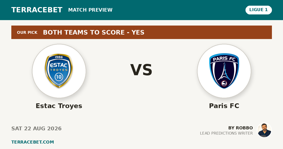 Estac Troyes vs Paris FC preview by Robbo for TerraceBet