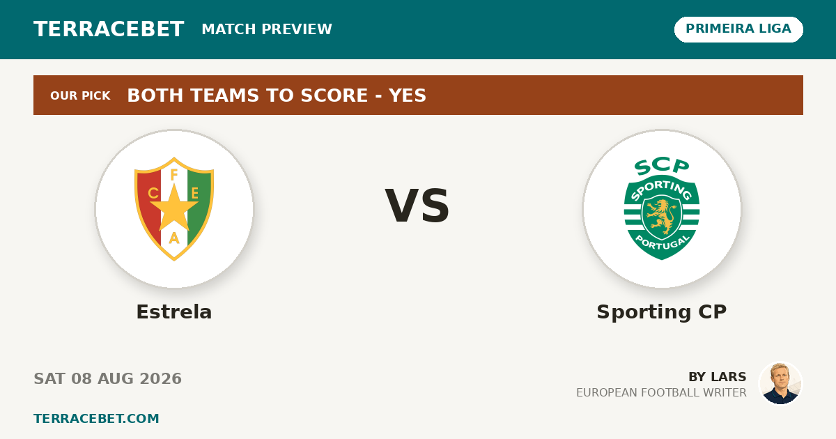 Estrela vs Sporting CP preview by Lars for TerraceBet