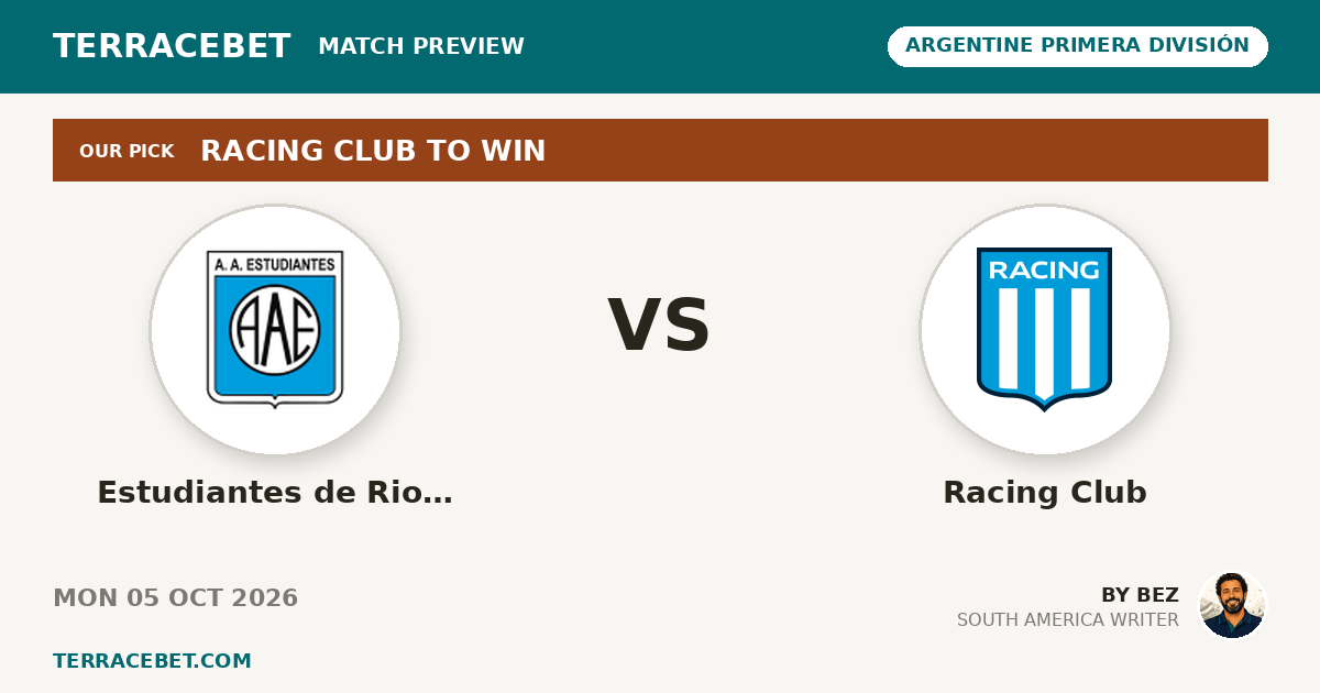 Estudiantes de Rio Cuarto vs Racing Club preview by Bez for TerraceBet