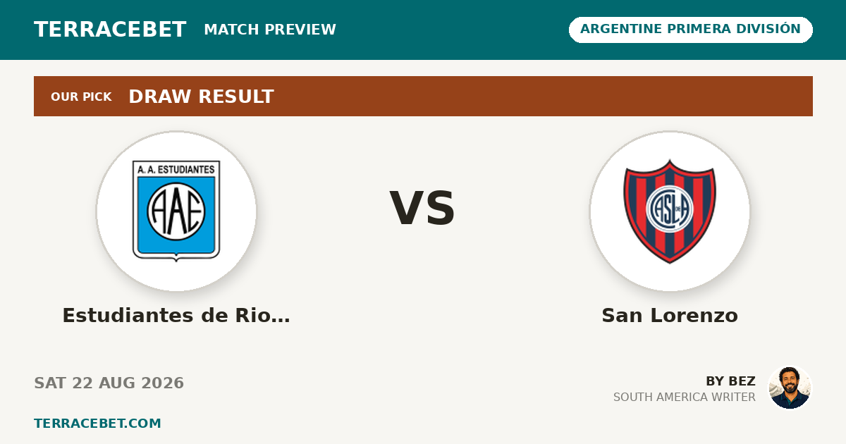 Estudiantes de Rio Cuarto vs San Lorenzo preview by Bez for TerraceBet