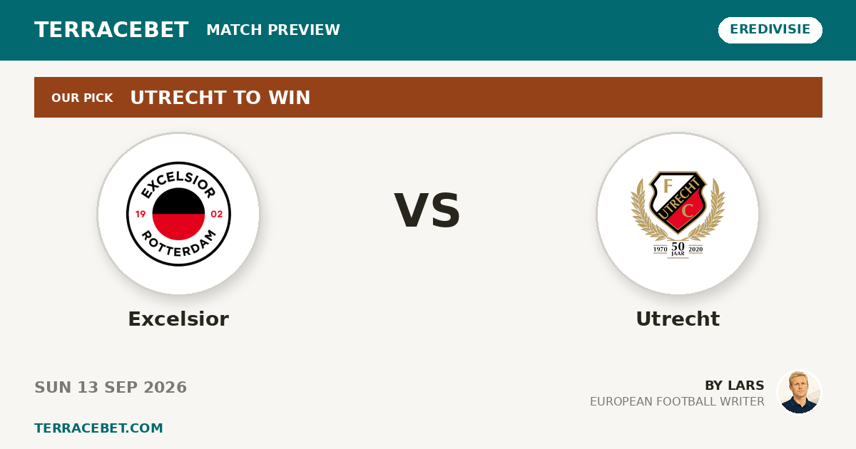 Excelsior vs Utrecht preview by Lars for TerraceBet