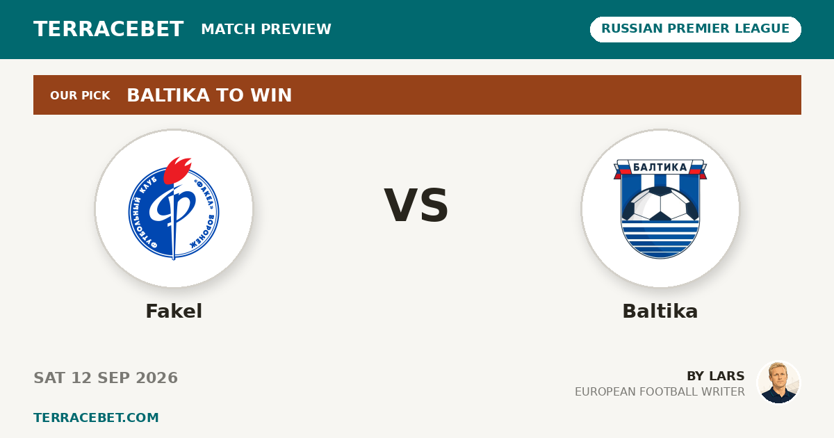 Fakel vs Baltika preview by Lars for TerraceBet