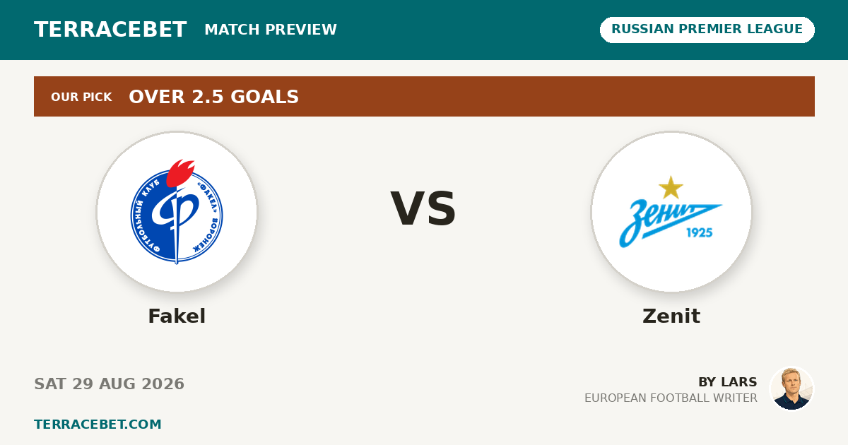 Fakel vs Zenit preview by Lars for TerraceBet