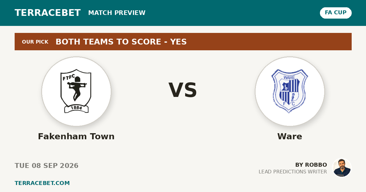 Fakenham Town vs Ware preview by Robbo for TerraceBet