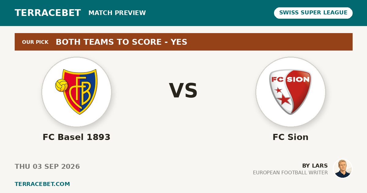 FC Basel 1893 vs FC Sion preview by Lars for TerraceBet