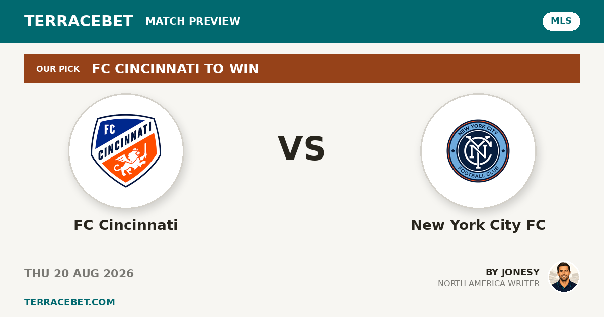 FC Cincinnati vs New York City FC preview by Jonesy for TerraceBet