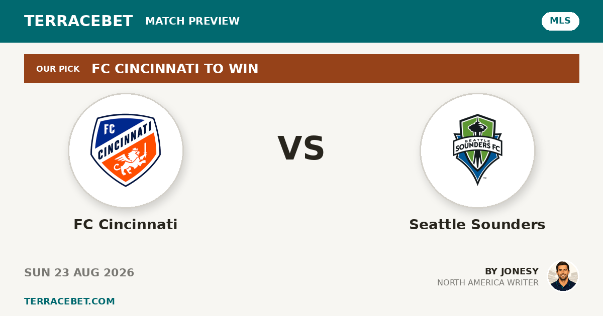 FC Cincinnati vs Seattle Sounders preview by Jonesy for TerraceBet