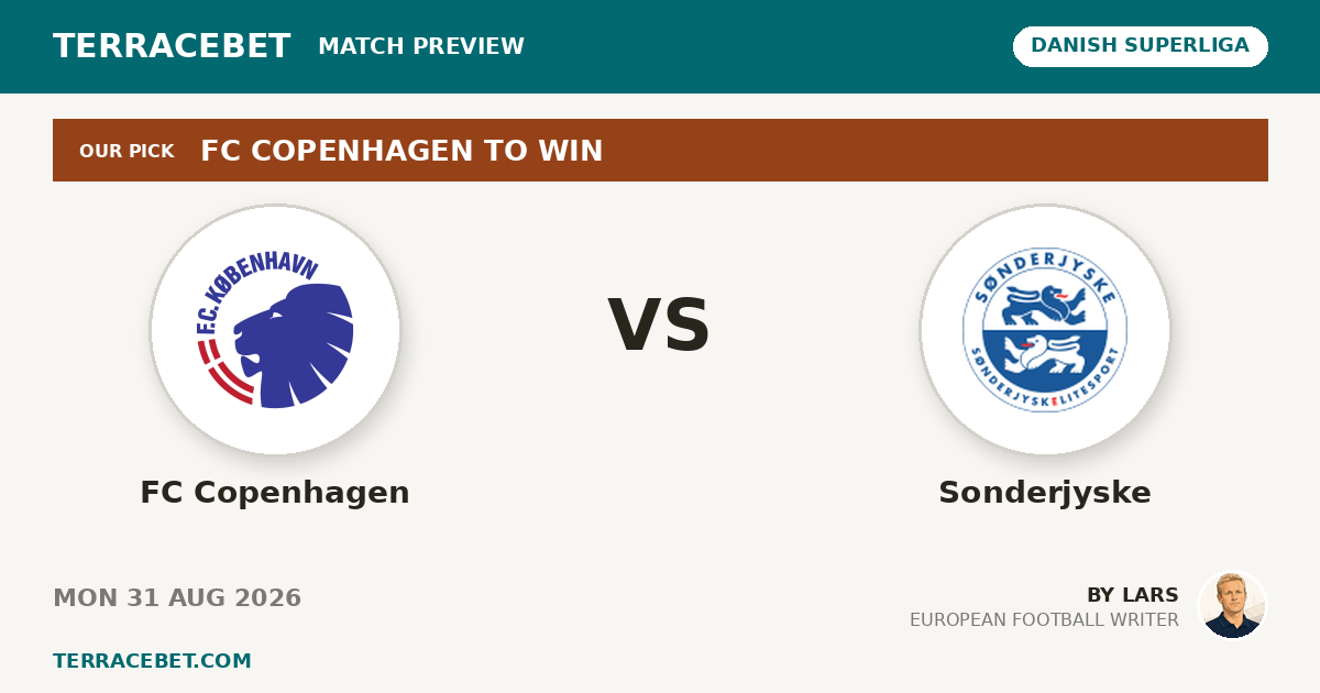 FC Copenhagen vs Sonderjyske preview by Lars for TerraceBet