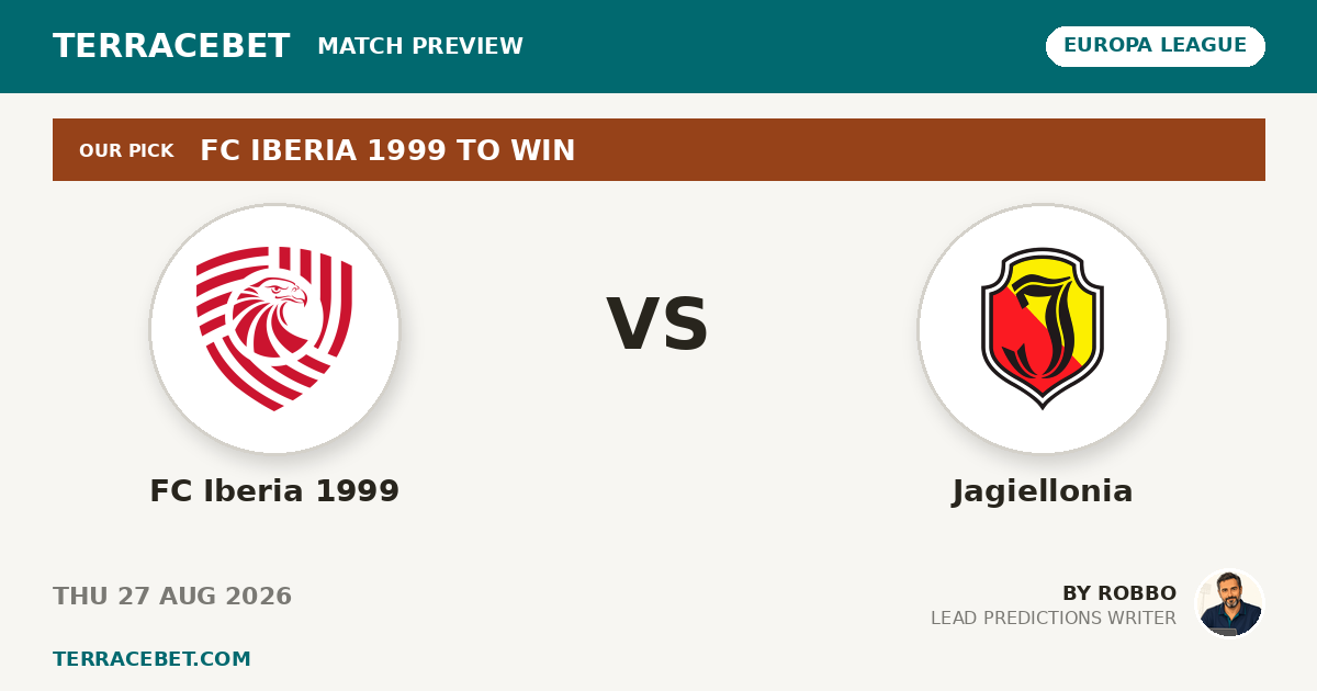FC Iberia 1999 vs Jagiellonia preview by Robbo for TerraceBet