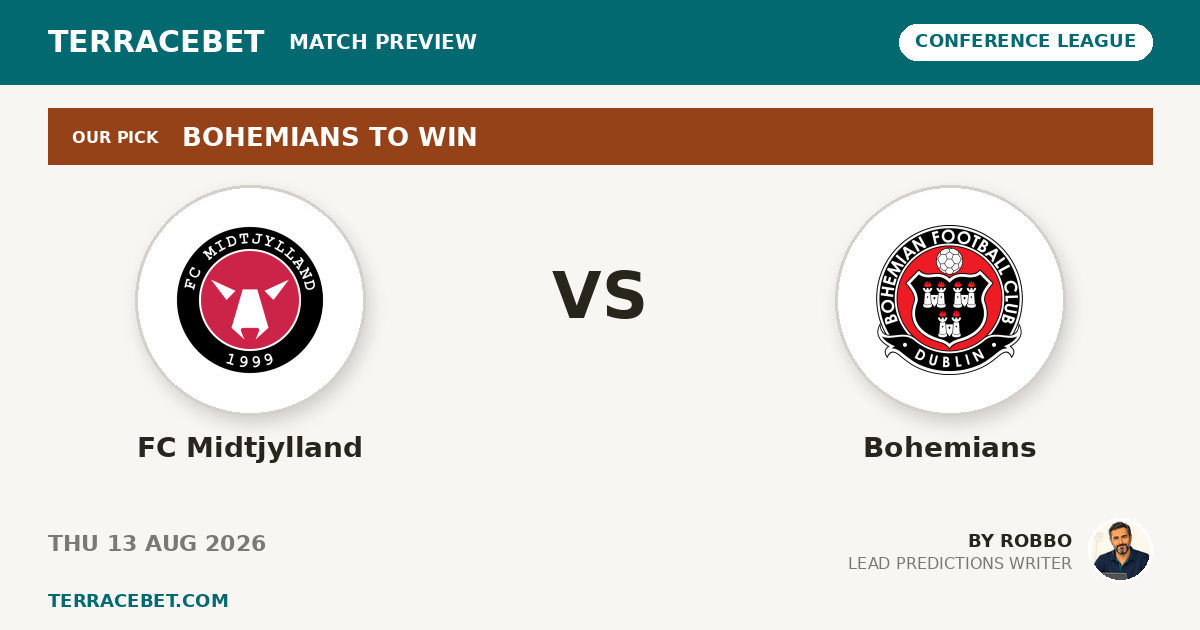 FC Midtjylland vs Bohemians preview by Robbo for TerraceBet