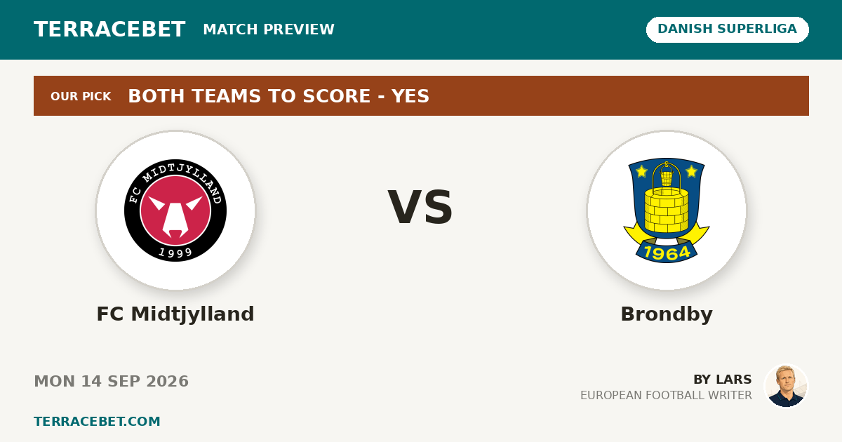 FC Midtjylland vs Brondby preview by Lars for TerraceBet