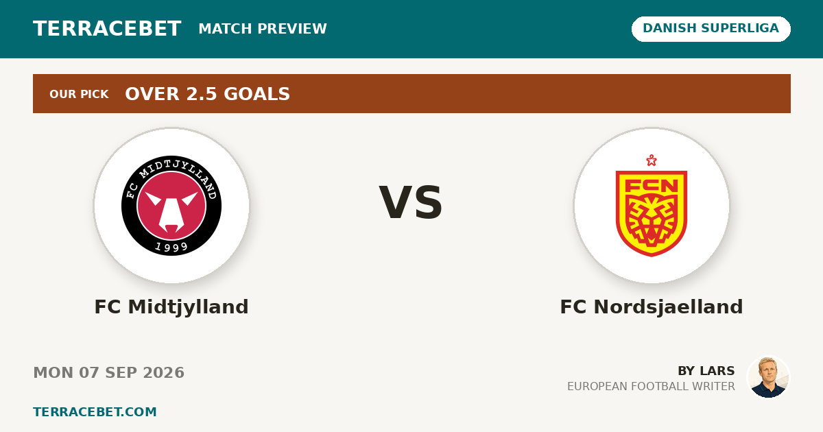FC Midtjylland vs FC Nordsjaelland preview by Lars for TerraceBet
