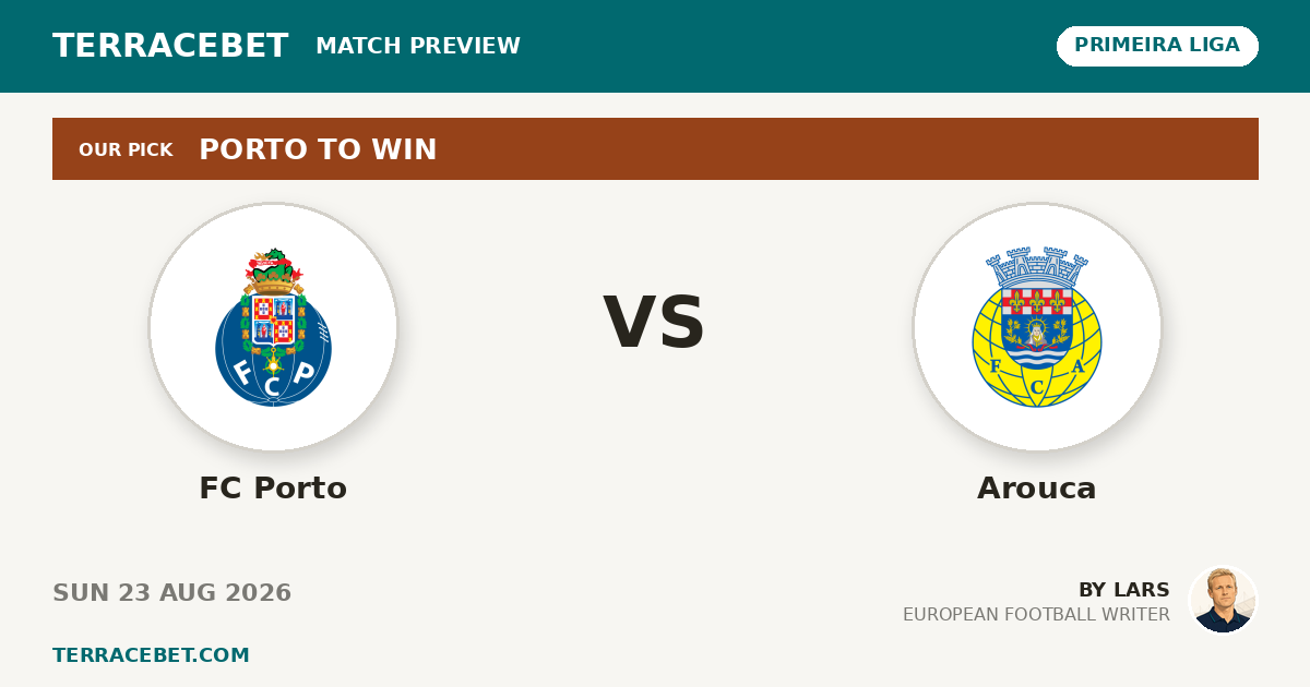 FC Porto vs Arouca preview by Lars for TerraceBet