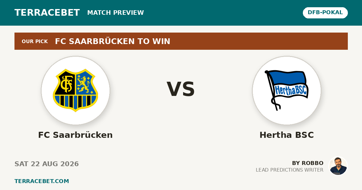 FC Saarbrücken vs Hertha BSC preview by Robbo for TerraceBet