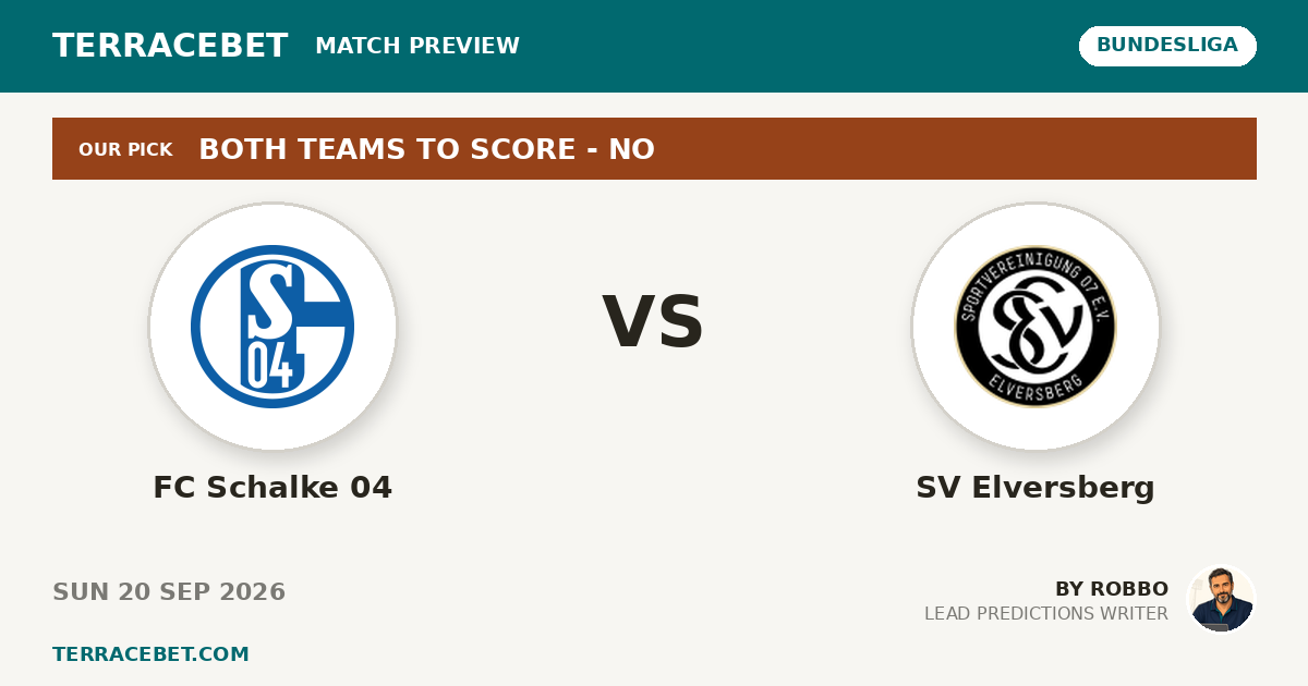 FC Schalke 04 vs SV Elversberg preview by Robbo for TerraceBet