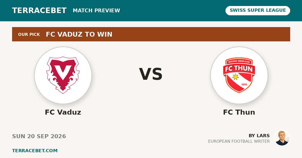 FC Vaduz vs FC Thun preview by Lars for TerraceBet
