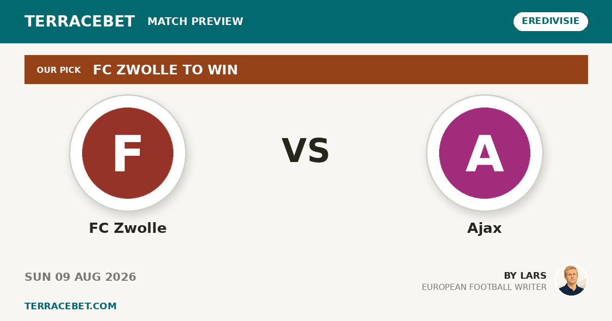 FC Zwolle vs Ajax preview by Lars for TerraceBet
