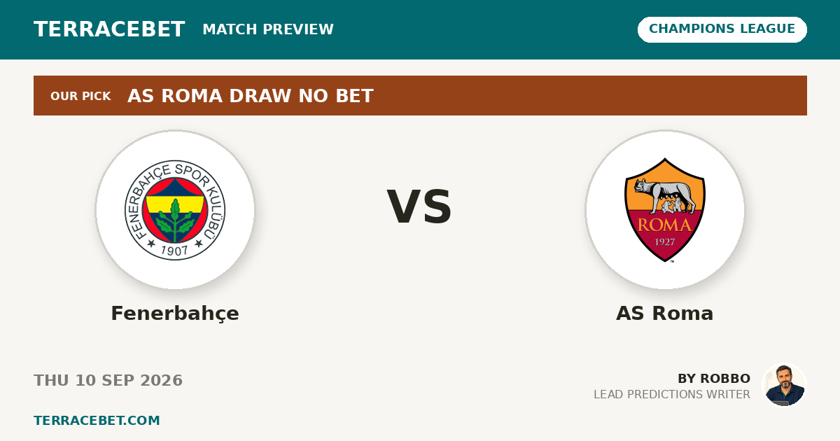 Fenerbahçe vs AS Roma preview by Robbo for TerraceBet