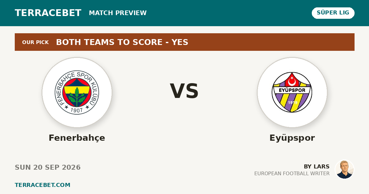 Fenerbahçe vs Eyüpspor preview by Lars for TerraceBet