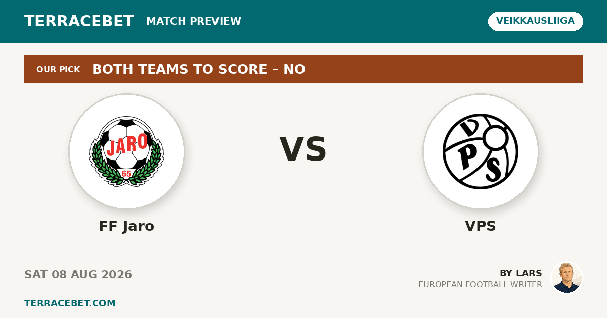FF Jaro vs VPS preview by Lars for TerraceBet