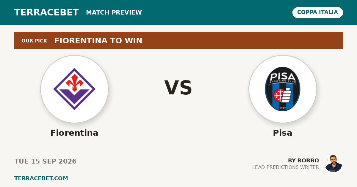 Fiorentina vs Pisa preview by Robbo for TerraceBet