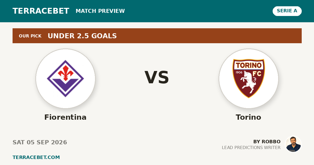 Fiorentina vs Torino preview by Robbo for TerraceBet