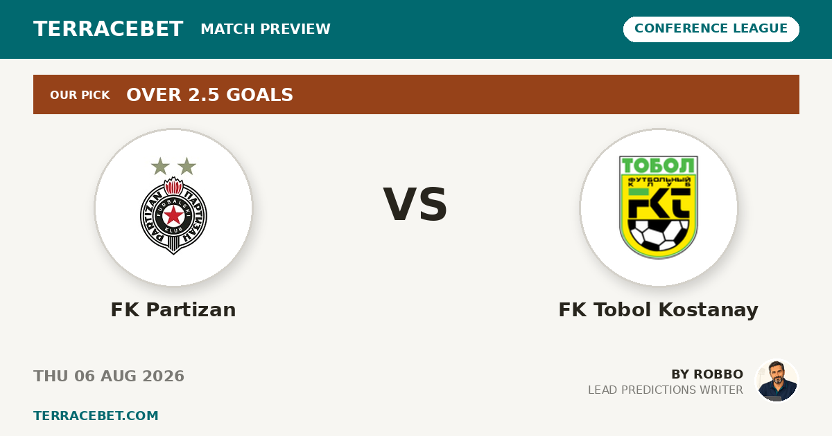 FK Partizan vs FK Tobol Kostanay preview by Robbo for TerraceBet