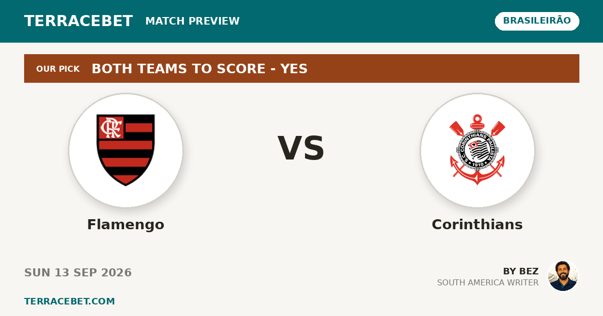 Flamengo vs Corinthians preview by Bez for TerraceBet