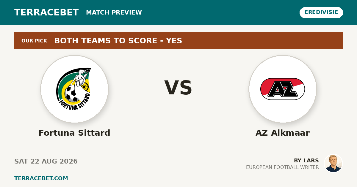 Fortuna Sittard vs AZ Alkmaar preview by Lars for TerraceBet