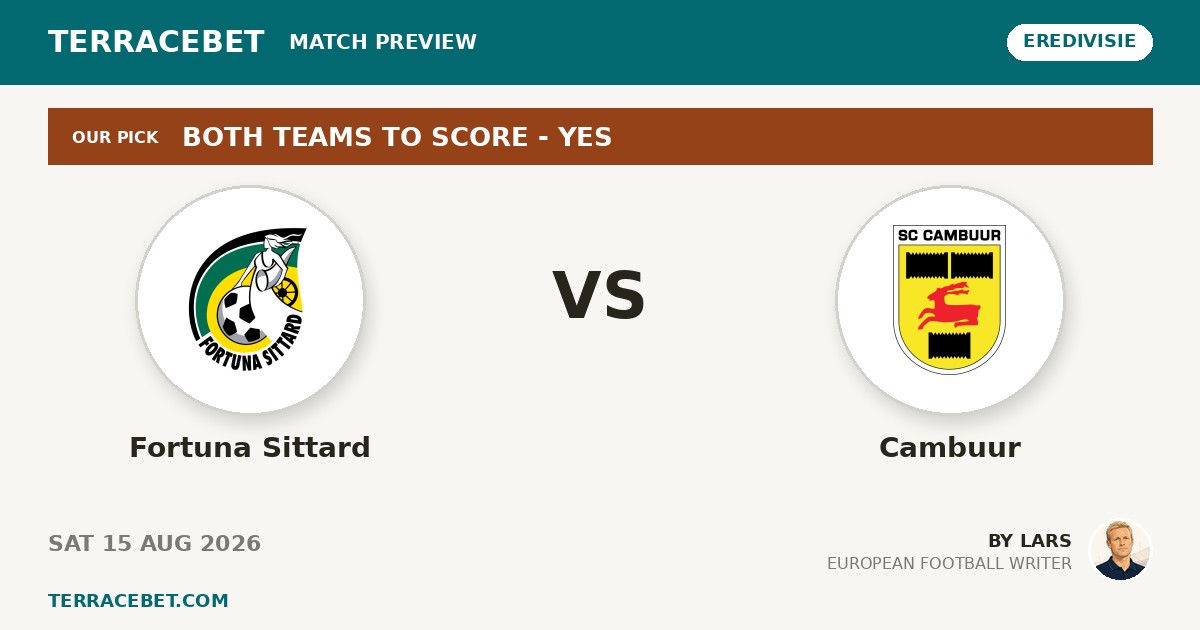 Fortuna Sittard vs Cambuur preview by Lars for TerraceBet