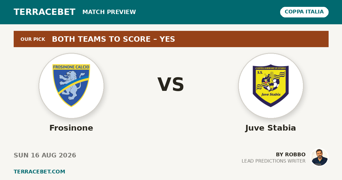 Frosinone vs Juve Stabia preview by Robbo for TerraceBet