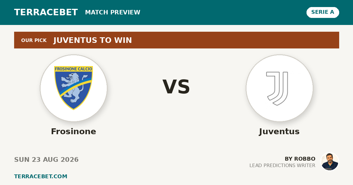 Frosinone vs Juventus preview by Robbo for TerraceBet