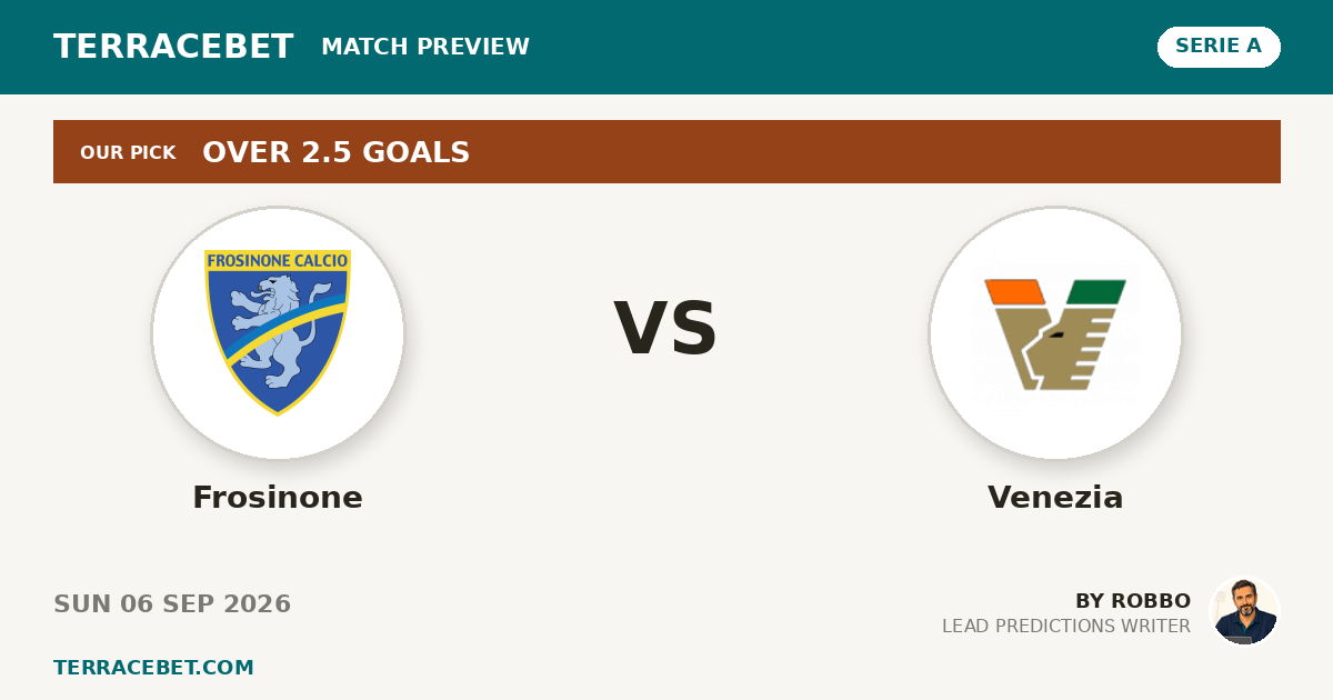 Frosinone vs Venezia preview by Robbo for TerraceBet