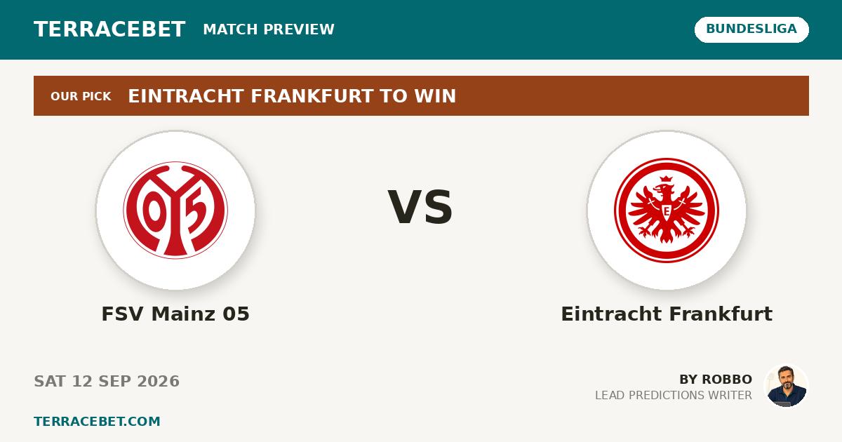 FSV Mainz 05 vs Eintracht Frankfurt preview by Robbo for TerraceBet