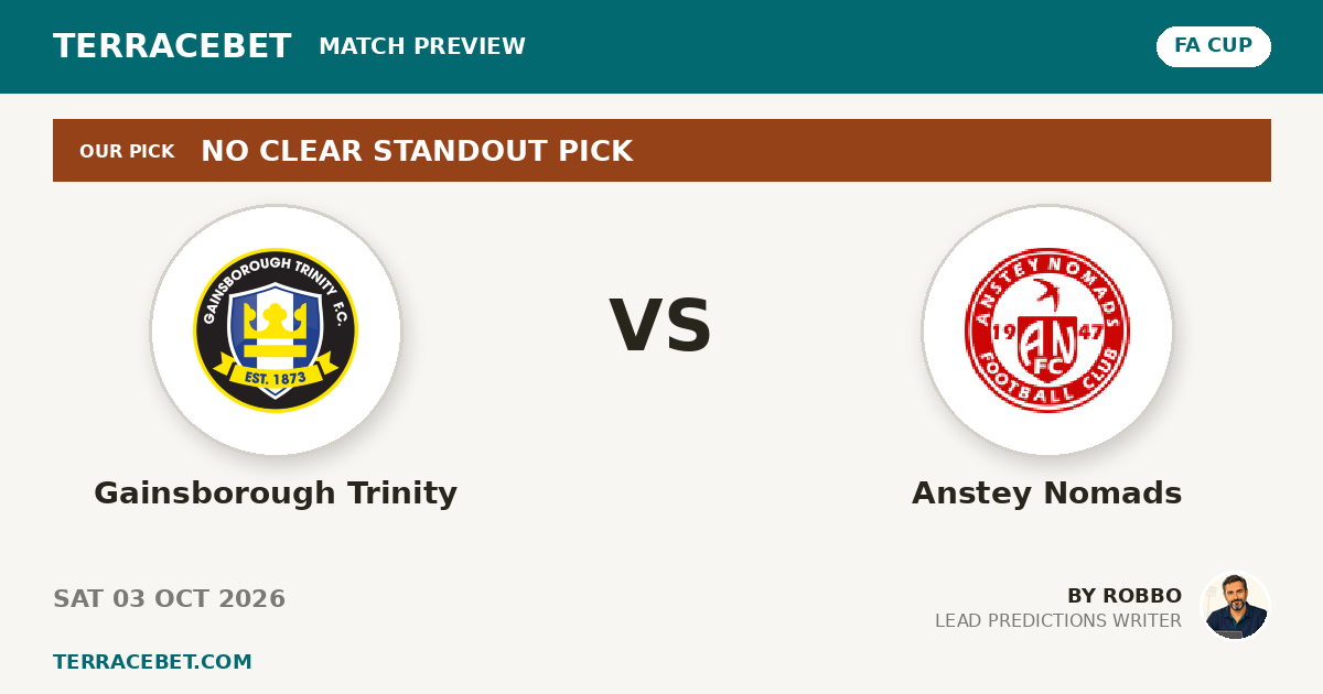 Gainsborough Trinity vs Anstey Nomads preview by Robbo for TerraceBet