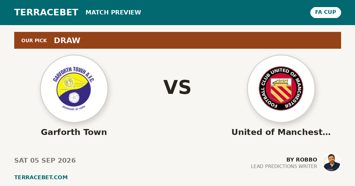 Garforth Town vs United of Manchester preview by Robbo for TerraceBet