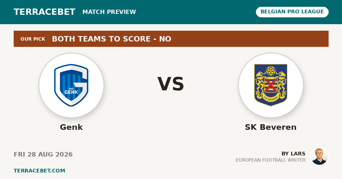 Genk vs SK Beveren preview by Lars for TerraceBet