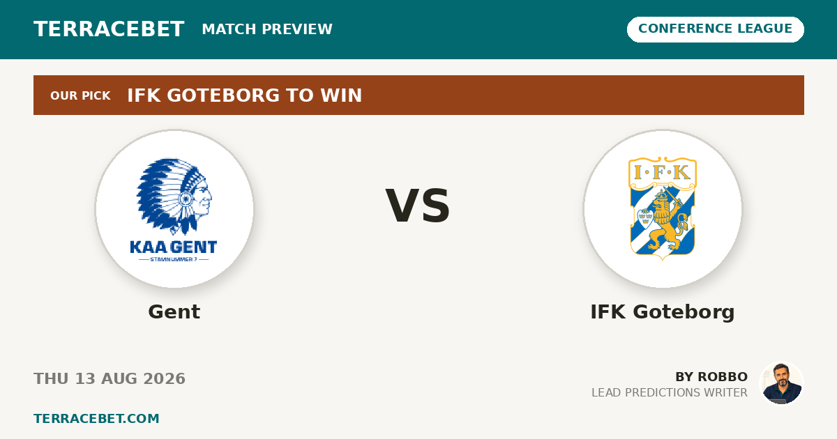 Gent vs IFK Goteborg preview by Robbo for TerraceBet