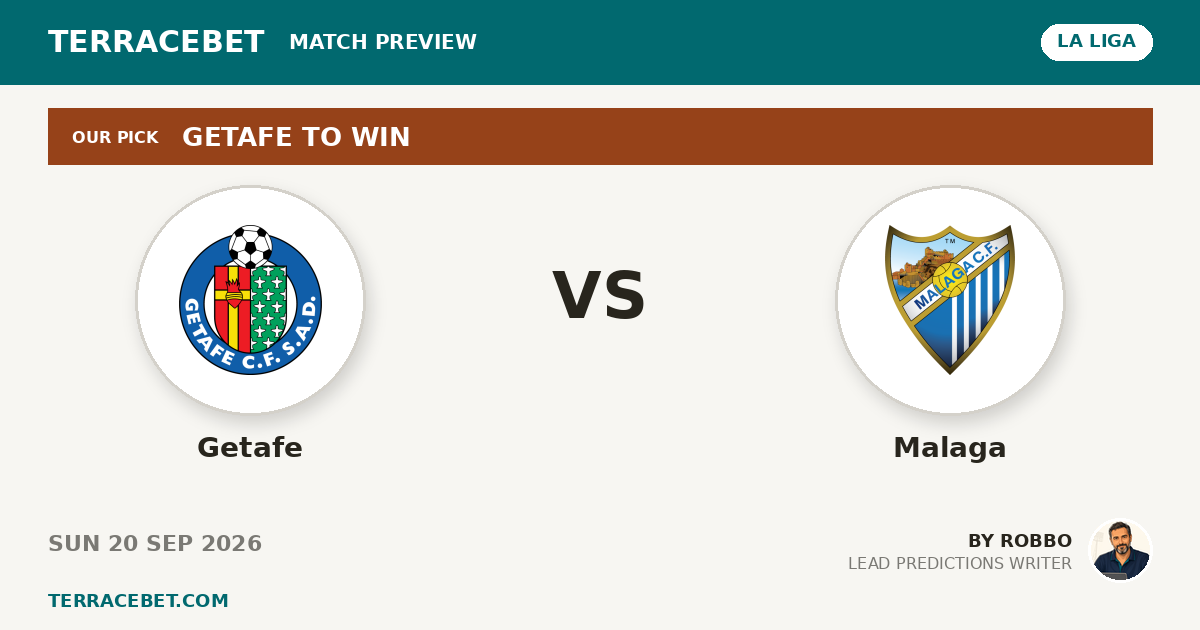 Getafe vs Malaga preview by Robbo for TerraceBet