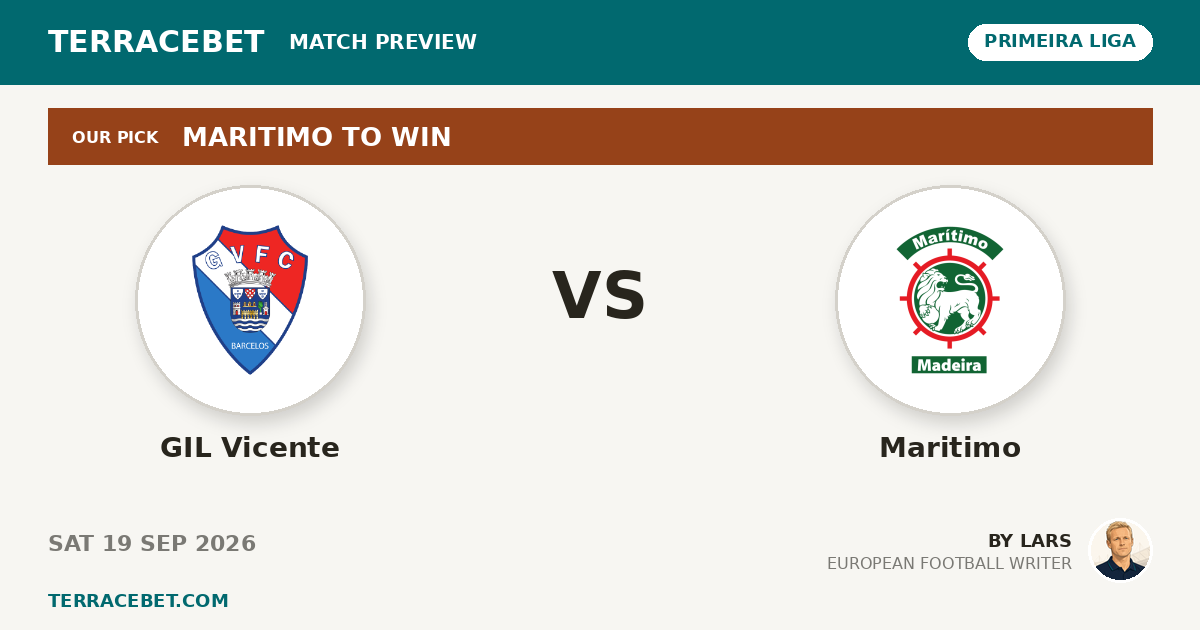 GIL Vicente vs Maritimo preview by Lars for TerraceBet
