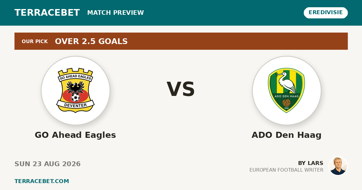 GO Ahead Eagles vs ADO Den Haag preview by Lars for TerraceBet