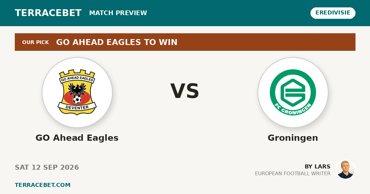 GO Ahead Eagles vs Groningen preview by Lars for TerraceBet