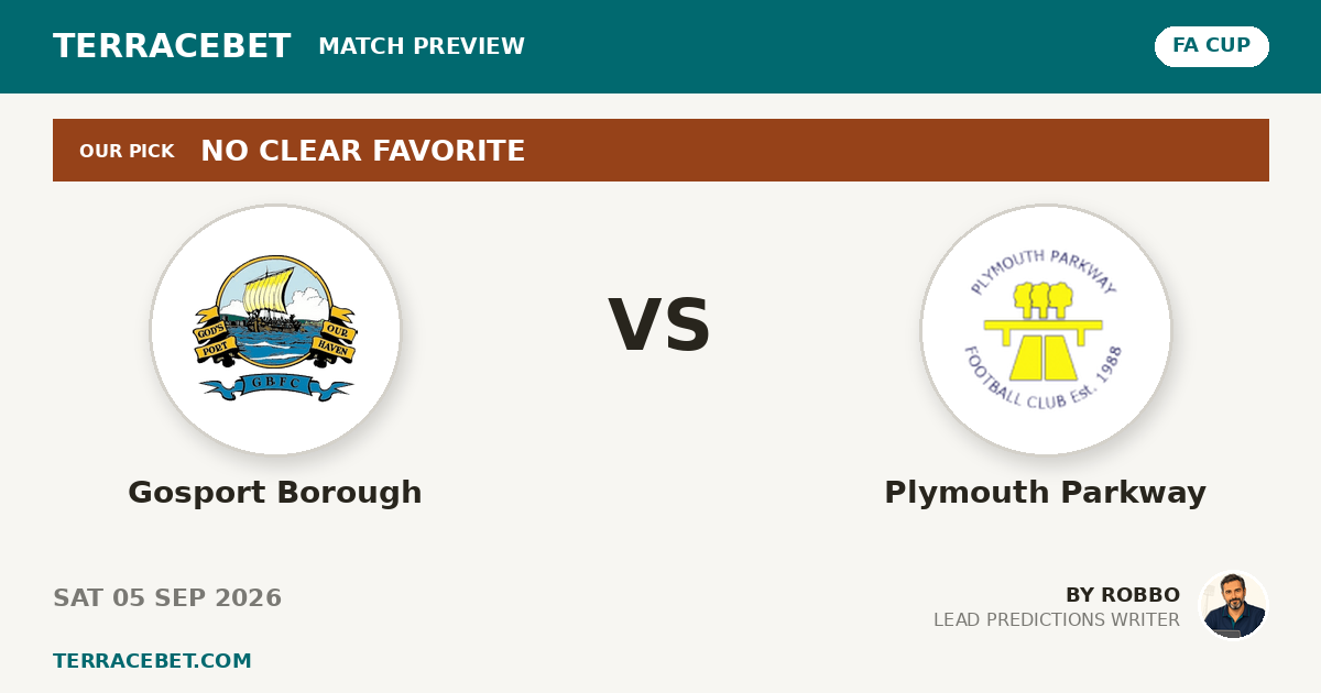 Gosport Borough vs Plymouth Parkway preview by Robbo for TerraceBet