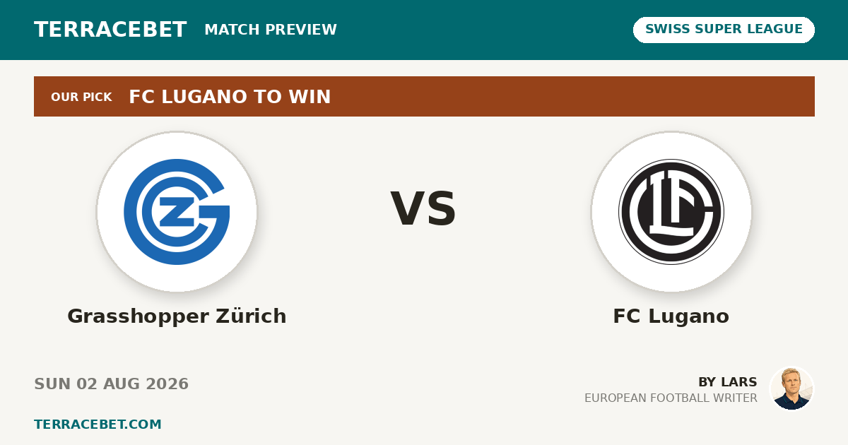 Grasshopper Zürich vs FC Lugano preview by Lars for TerraceBet