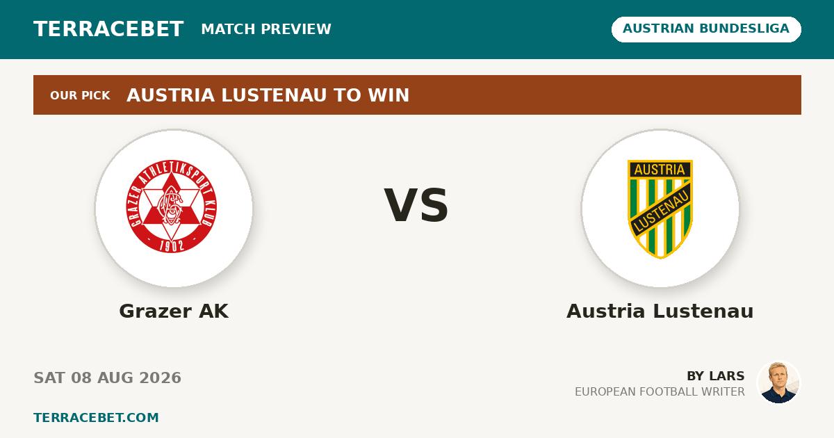 Grazer AK vs Austria Lustenau preview by Lars for TerraceBet