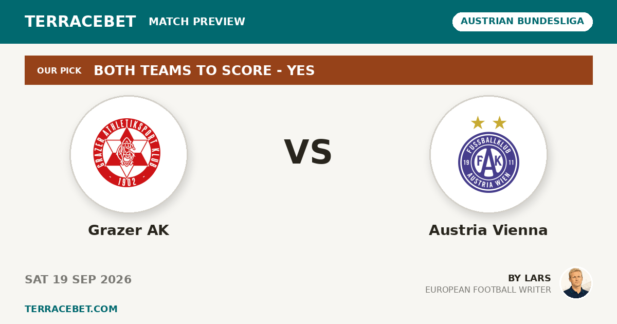 Grazer AK vs Austria Vienna preview by Lars for TerraceBet